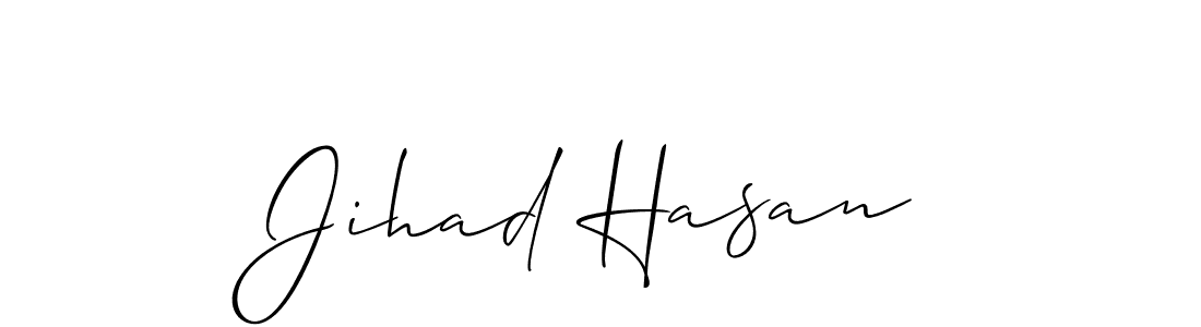 It looks lik you need a new signature style for name Jihad Hasan. Design unique handwritten (Allison_Script) signature with our free signature maker in just a few clicks. Jihad Hasan signature style 2 images and pictures png