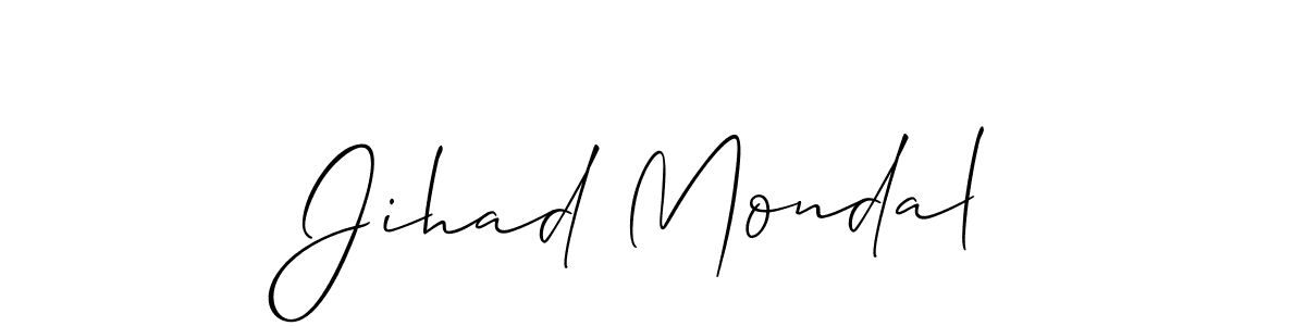 Similarly Allison_Script is the best handwritten signature design. Signature creator online .You can use it as an online autograph creator for name Jihad Mondal. Jihad Mondal signature style 2 images and pictures png