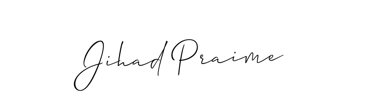 It looks lik you need a new signature style for name Jihad Praime. Design unique handwritten (Allison_Script) signature with our free signature maker in just a few clicks. Jihad Praime signature style 2 images and pictures png