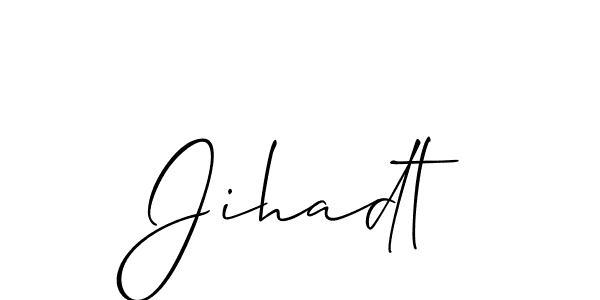 Make a short Jihadt signature style. Manage your documents anywhere anytime using Allison_Script. Create and add eSignatures, submit forms, share and send files easily. Jihadt signature style 2 images and pictures png