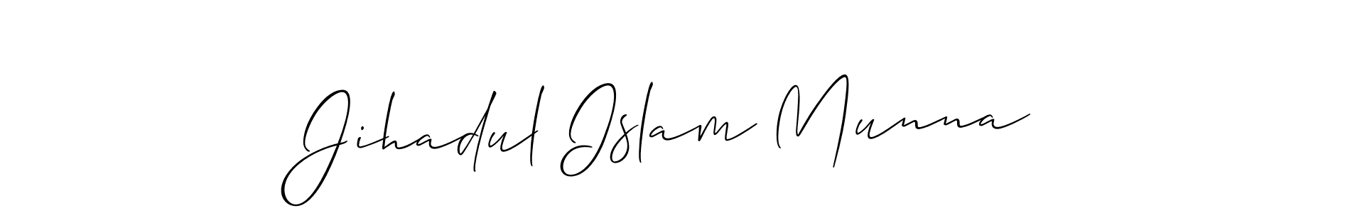 How to make Jihadul Islam Munna signature? Allison_Script is a professional autograph style. Create handwritten signature for Jihadul Islam Munna name. Jihadul Islam Munna signature style 2 images and pictures png