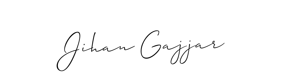 if you are searching for the best signature style for your name Jihan Gajjar. so please give up your signature search. here we have designed multiple signature styles  using Allison_Script. Jihan Gajjar signature style 2 images and pictures png