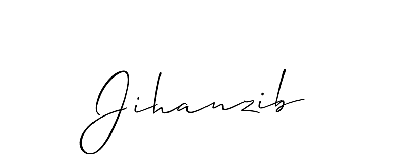 Allison_Script is a professional signature style that is perfect for those who want to add a touch of class to their signature. It is also a great choice for those who want to make their signature more unique. Get Jihanzib name to fancy signature for free. Jihanzib signature style 2 images and pictures png