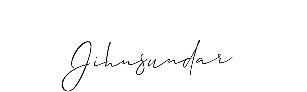 if you are searching for the best signature style for your name Jihnsundar. so please give up your signature search. here we have designed multiple signature styles  using Allison_Script. Jihnsundar signature style 2 images and pictures png
