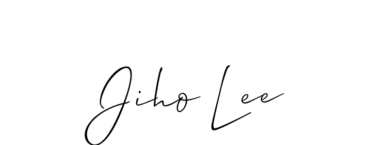 Create a beautiful signature design for name Jiho Lee. With this signature (Allison_Script) fonts, you can make a handwritten signature for free. Jiho Lee signature style 2 images and pictures png