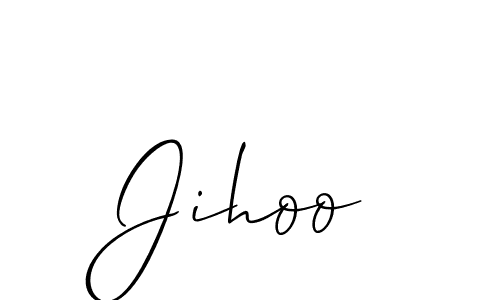 How to Draw Jihoo signature style? Allison_Script is a latest design signature styles for name Jihoo. Jihoo signature style 2 images and pictures png