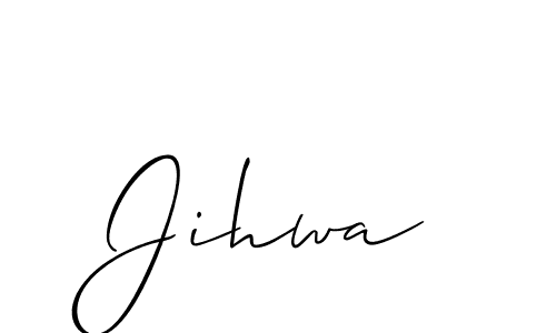 Also we have Jihwa name is the best signature style. Create professional handwritten signature collection using Allison_Script autograph style. Jihwa signature style 2 images and pictures png