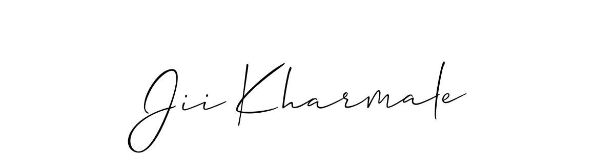 Make a short Jii Kharmale signature style. Manage your documents anywhere anytime using Allison_Script. Create and add eSignatures, submit forms, share and send files easily. Jii Kharmale signature style 2 images and pictures png