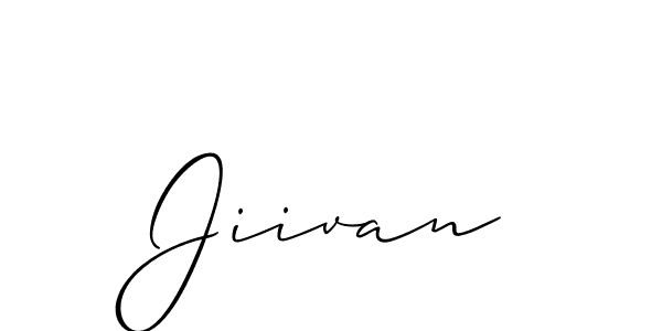 Create a beautiful signature design for name Jiivan. With this signature (Allison_Script) fonts, you can make a handwritten signature for free. Jiivan signature style 2 images and pictures png