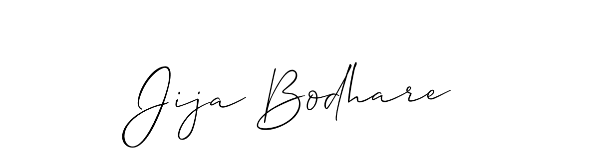 if you are searching for the best signature style for your name Jija Bodhare. so please give up your signature search. here we have designed multiple signature styles  using Allison_Script. Jija Bodhare signature style 2 images and pictures png