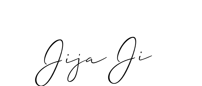 Use a signature maker to create a handwritten signature online. With this signature software, you can design (Allison_Script) your own signature for name Jija Ji. Jija Ji signature style 2 images and pictures png