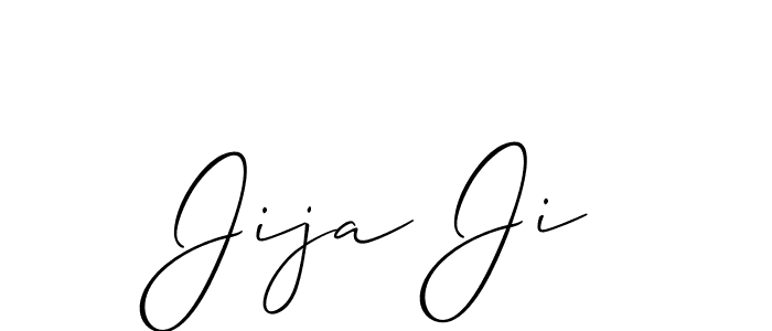 Use a signature maker to create a handwritten signature online. With this signature software, you can design (Allison_Script) your own signature for name Jija Ji. Jija Ji signature style 2 images and pictures png