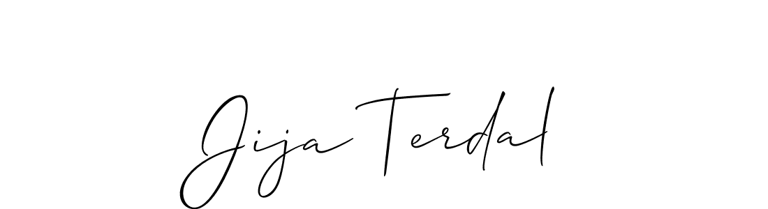 Jija Terdal stylish signature style. Best Handwritten Sign (Allison_Script) for my name. Handwritten Signature Collection Ideas for my name Jija Terdal. Jija Terdal signature style 2 images and pictures png