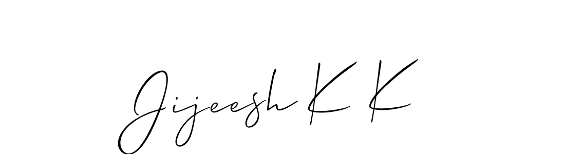 How to make Jijeesh K K signature? Allison_Script is a professional autograph style. Create handwritten signature for Jijeesh K K name. Jijeesh K K signature style 2 images and pictures png