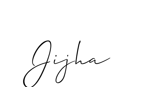 The best way (Allison_Script) to make a short signature is to pick only two or three words in your name. The name Jijha include a total of six letters. For converting this name. Jijha signature style 2 images and pictures png