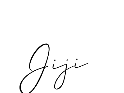 How to make Jiji signature? Allison_Script is a professional autograph style. Create handwritten signature for Jiji name. Jiji signature style 2 images and pictures png