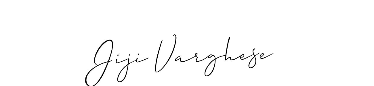 Make a beautiful signature design for name Jiji Varghese. With this signature (Allison_Script) style, you can create a handwritten signature for free. Jiji Varghese signature style 2 images and pictures png