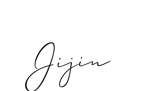 Use a signature maker to create a handwritten signature online. With this signature software, you can design (Allison_Script) your own signature for name Jijin. Jijin signature style 2 images and pictures png