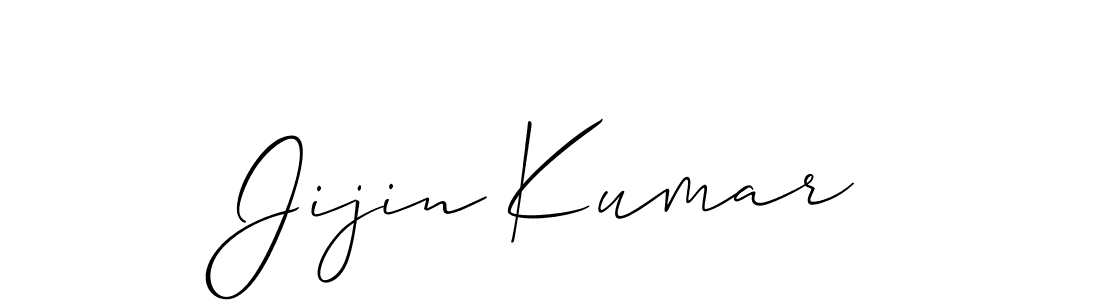Use a signature maker to create a handwritten signature online. With this signature software, you can design (Allison_Script) your own signature for name Jijin Kumar. Jijin Kumar signature style 2 images and pictures png