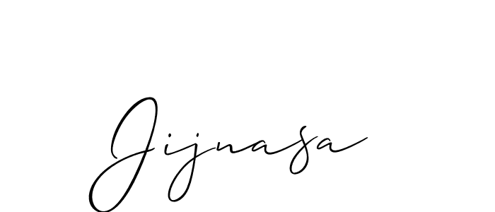 Use a signature maker to create a handwritten signature online. With this signature software, you can design (Allison_Script) your own signature for name Jijnasa. Jijnasa signature style 2 images and pictures png