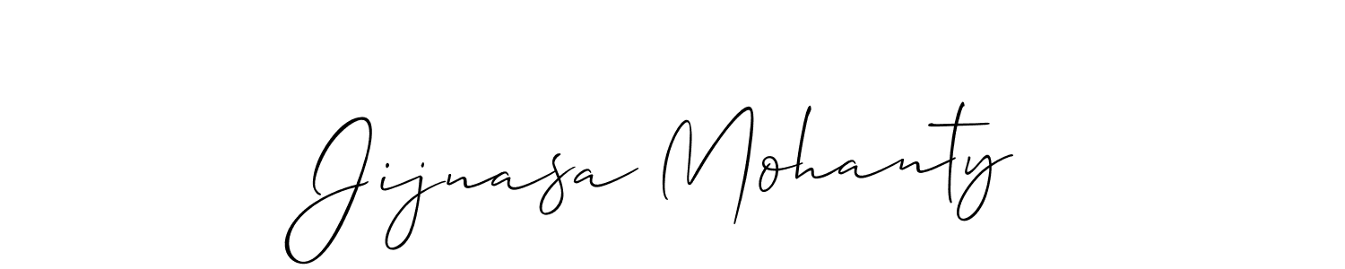 Similarly Allison_Script is the best handwritten signature design. Signature creator online .You can use it as an online autograph creator for name Jijnasa Mohanty. Jijnasa Mohanty signature style 2 images and pictures png
