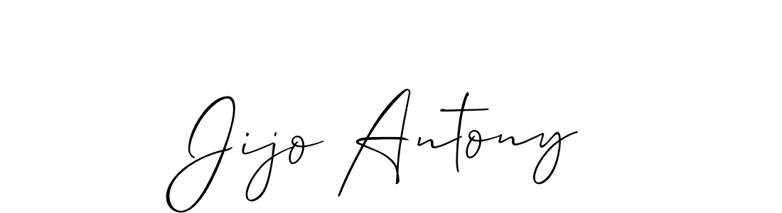 Also we have Jijo Antony name is the best signature style. Create professional handwritten signature collection using Allison_Script autograph style. Jijo Antony signature style 2 images and pictures png