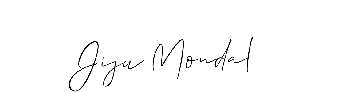 Make a beautiful signature design for name Jiju Mondal. With this signature (Allison_Script) style, you can create a handwritten signature for free. Jiju Mondal signature style 2 images and pictures png