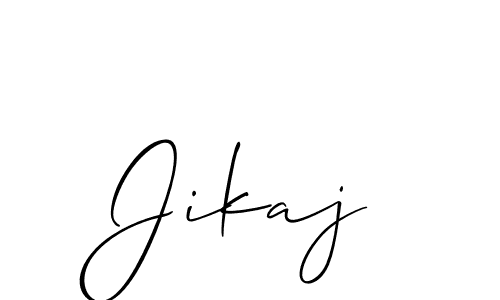 How to Draw Jikaj signature style? Allison_Script is a latest design signature styles for name Jikaj. Jikaj signature style 2 images and pictures png