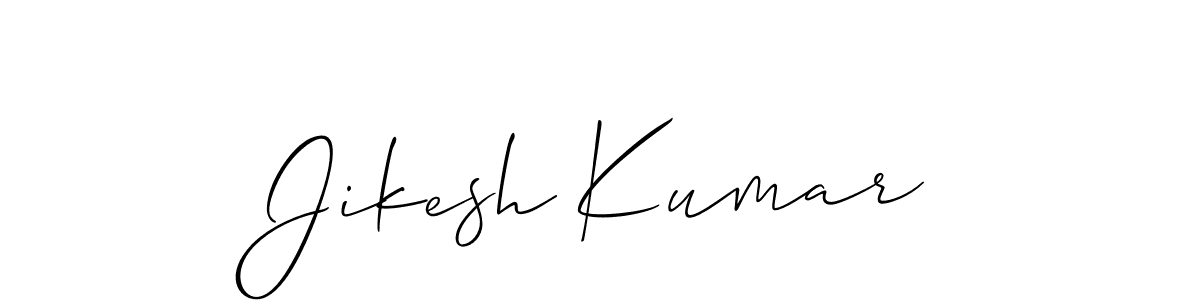 You should practise on your own different ways (Allison_Script) to write your name (Jikesh Kumar) in signature. don't let someone else do it for you. Jikesh Kumar signature style 2 images and pictures png