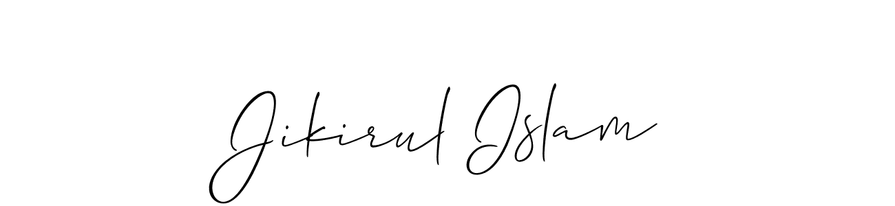 The best way (Allison_Script) to make a short signature is to pick only two or three words in your name. The name Jikirul Islam include a total of six letters. For converting this name. Jikirul Islam signature style 2 images and pictures png