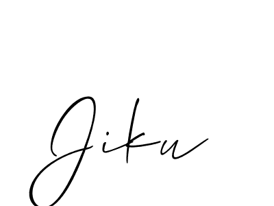 Allison_Script is a professional signature style that is perfect for those who want to add a touch of class to their signature. It is also a great choice for those who want to make their signature more unique. Get Jiku name to fancy signature for free. Jiku signature style 2 images and pictures png