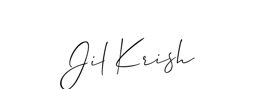 This is the best signature style for the Jil Krish name. Also you like these signature font (Allison_Script). Mix name signature. Jil Krish signature style 2 images and pictures png
