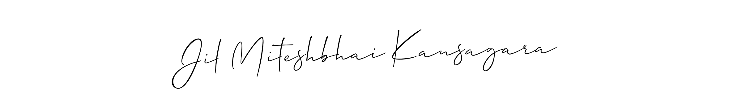 This is the best signature style for the Jil Miteshbhai Kansagara name. Also you like these signature font (Allison_Script). Mix name signature. Jil Miteshbhai Kansagara signature style 2 images and pictures png