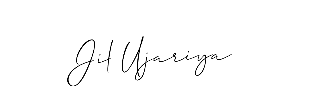 You should practise on your own different ways (Allison_Script) to write your name (Jil Ujariya) in signature. don't let someone else do it for you. Jil Ujariya signature style 2 images and pictures png