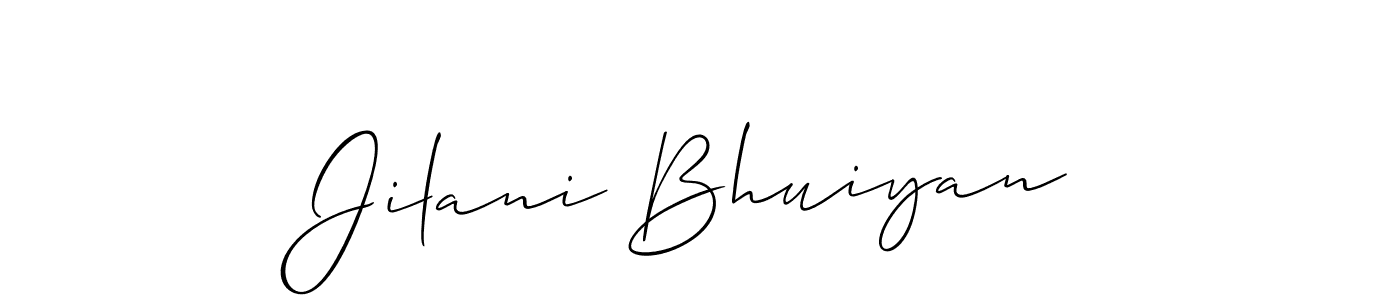 Jilani Bhuiyan stylish signature style. Best Handwritten Sign (Allison_Script) for my name. Handwritten Signature Collection Ideas for my name Jilani Bhuiyan. Jilani Bhuiyan signature style 2 images and pictures png