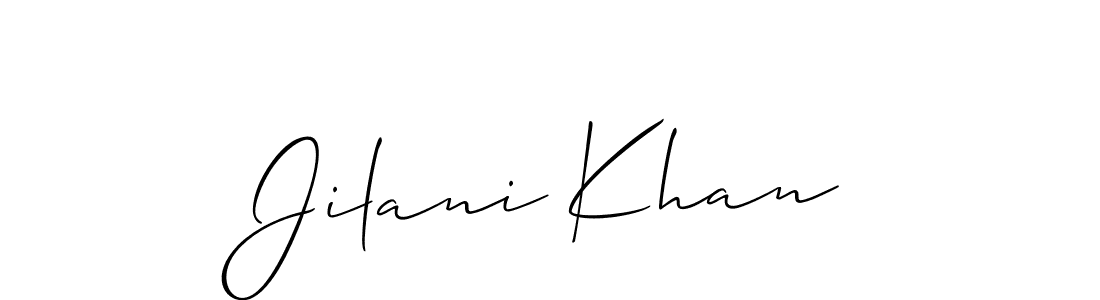 How to make Jilani Khan signature? Allison_Script is a professional autograph style. Create handwritten signature for Jilani Khan name. Jilani Khan signature style 2 images and pictures png