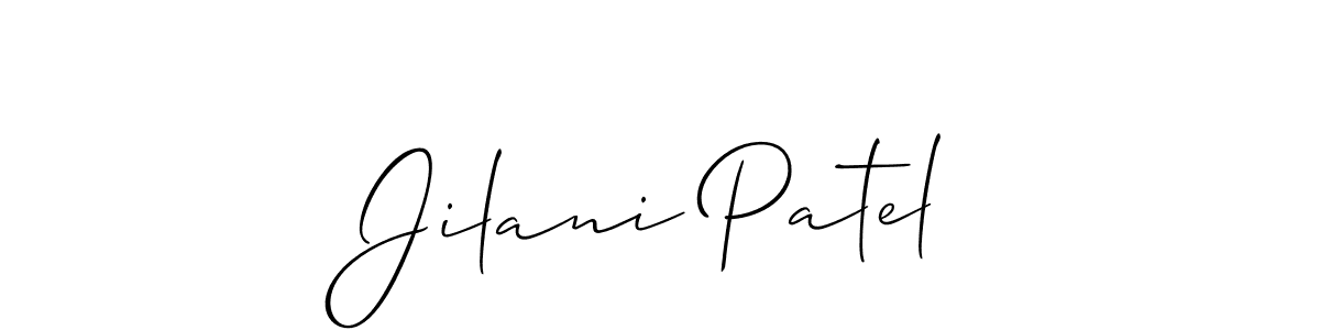 Make a short Jilani Patel signature style. Manage your documents anywhere anytime using Allison_Script. Create and add eSignatures, submit forms, share and send files easily. Jilani Patel signature style 2 images and pictures png