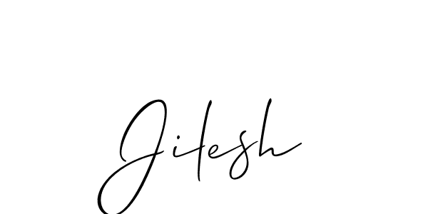 Use a signature maker to create a handwritten signature online. With this signature software, you can design (Allison_Script) your own signature for name Jilesh. Jilesh signature style 2 images and pictures png