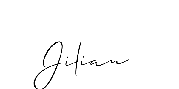 How to make Jilian name signature. Use Allison_Script style for creating short signs online. This is the latest handwritten sign. Jilian signature style 2 images and pictures png