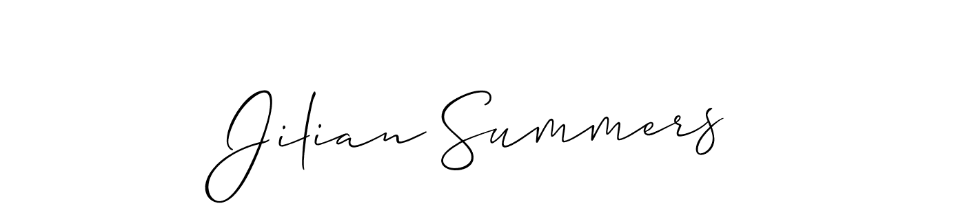 Also You can easily find your signature by using the search form. We will create Jilian Summers name handwritten signature images for you free of cost using Allison_Script sign style. Jilian Summers signature style 2 images and pictures png