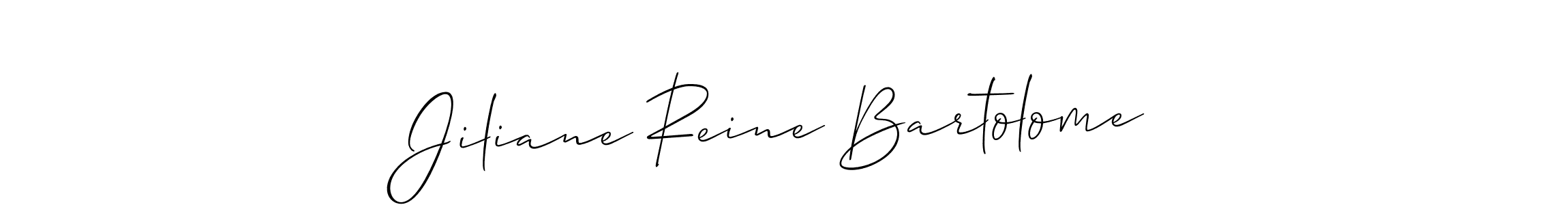 Also You can easily find your signature by using the search form. We will create Jiliane Reine Bartolome name handwritten signature images for you free of cost using Allison_Script sign style. Jiliane Reine Bartolome signature style 2 images and pictures png