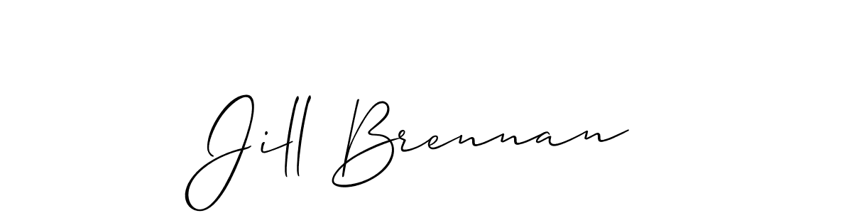 Jill Brennan stylish signature style. Best Handwritten Sign (Allison_Script) for my name. Handwritten Signature Collection Ideas for my name Jill Brennan. Jill Brennan signature style 2 images and pictures png