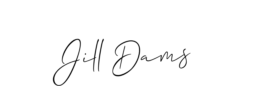 The best way (Allison_Script) to make a short signature is to pick only two or three words in your name. The name Jill Dams include a total of six letters. For converting this name. Jill Dams signature style 2 images and pictures png