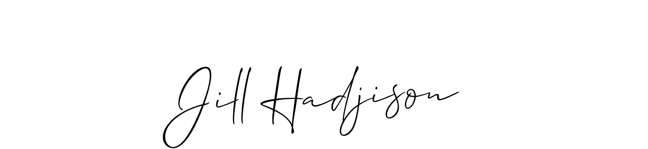 Make a short Jill Hadjison signature style. Manage your documents anywhere anytime using Allison_Script. Create and add eSignatures, submit forms, share and send files easily. Jill Hadjison signature style 2 images and pictures png