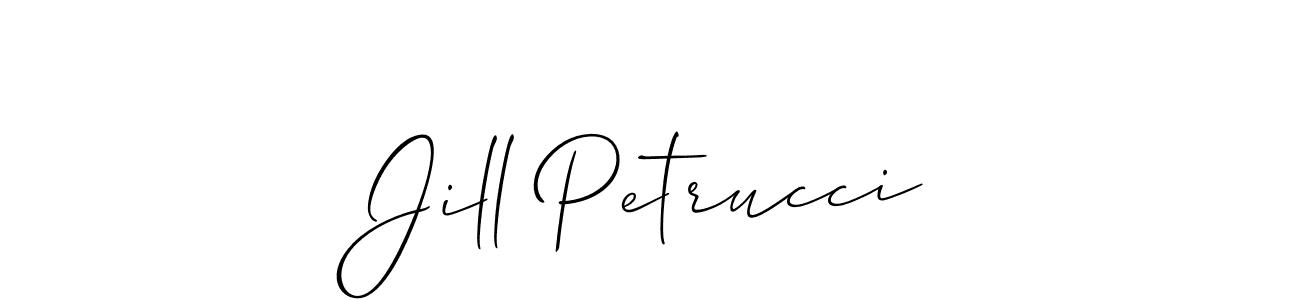Use a signature maker to create a handwritten signature online. With this signature software, you can design (Allison_Script) your own signature for name Jill Petrucci. Jill Petrucci signature style 2 images and pictures png
