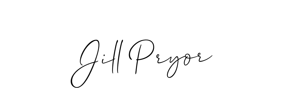 Make a beautiful signature design for name Jill Pryor. With this signature (Allison_Script) style, you can create a handwritten signature for free. Jill Pryor signature style 2 images and pictures png