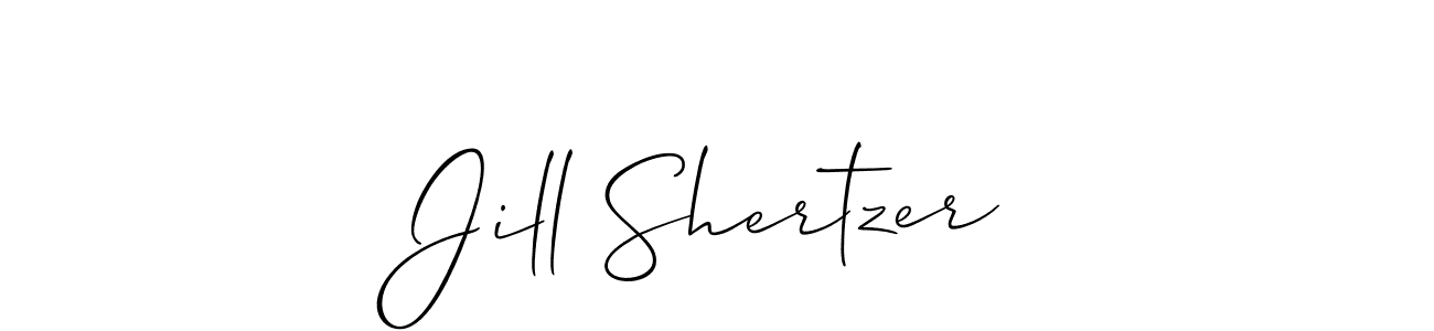 How to make Jill Shertzer name signature. Use Allison_Script style for creating short signs online. This is the latest handwritten sign. Jill Shertzer signature style 2 images and pictures png