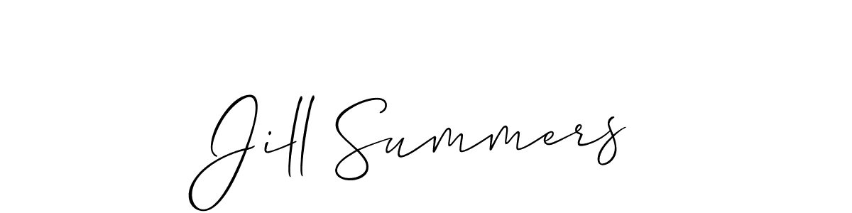 How to make Jill Summers signature? Allison_Script is a professional autograph style. Create handwritten signature for Jill Summers name. Jill Summers signature style 2 images and pictures png