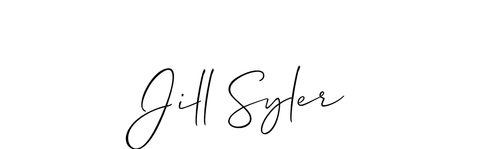 How to make Jill Syler name signature. Use Allison_Script style for creating short signs online. This is the latest handwritten sign. Jill Syler signature style 2 images and pictures png