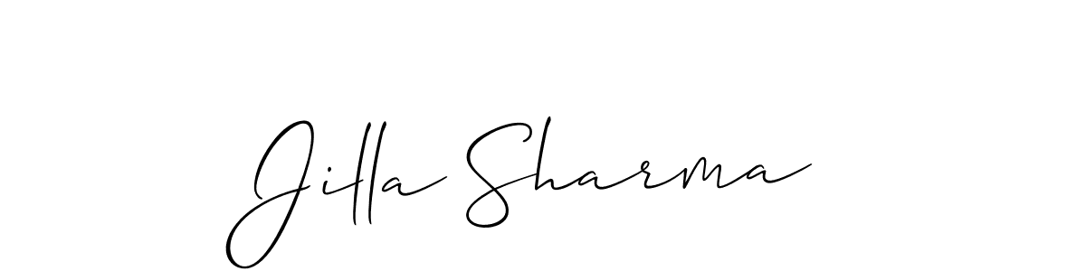 Make a beautiful signature design for name Jilla Sharma. Use this online signature maker to create a handwritten signature for free. Jilla Sharma signature style 2 images and pictures png